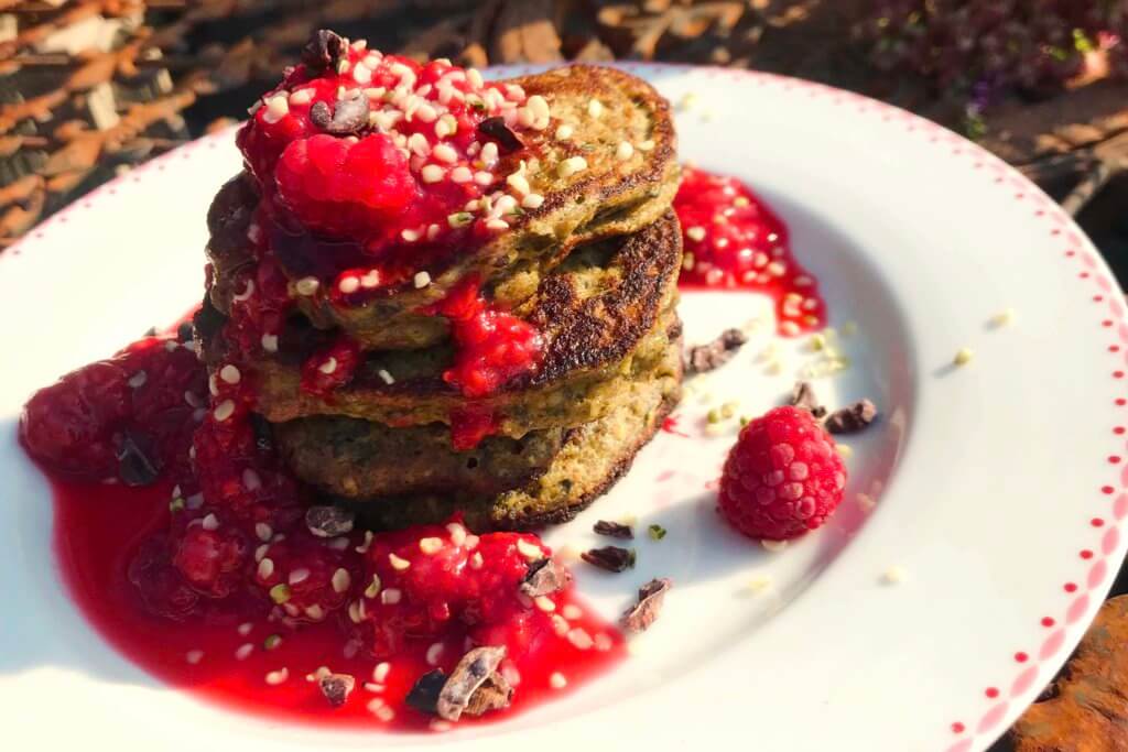 Protein Pancakes Banane mit Leinsamenmehl.