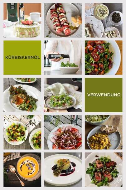 Kürbiskernöl Verwendung - Rezeptfotos