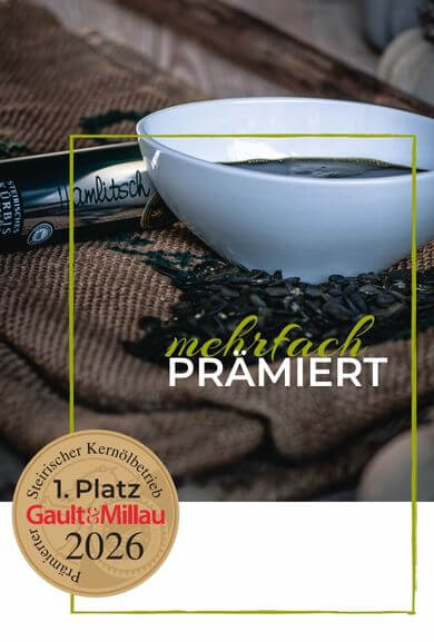 Bestes Kürbiskernöl - 1. Platz bei Gault&Millau