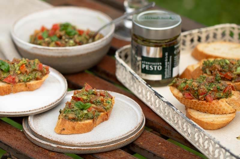 Rezeptbild: Bruschetta mit Pesto