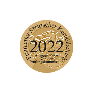 Plakette: Prämierter Steirischer Kernölbetrieb 2022