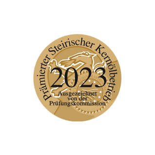 Plakette: Prämierter Steirischer Kernölbetrieb 2023