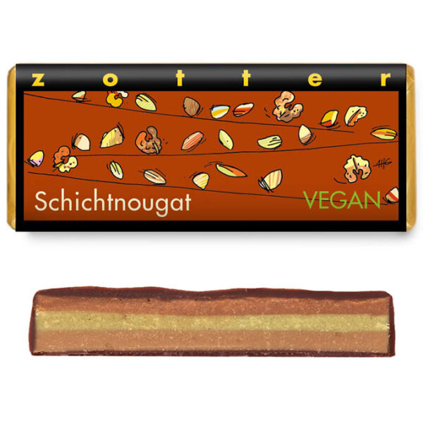 BIO Schokolade "Schichtnougat" 70g Tafel